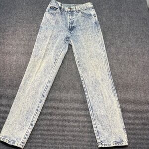 Vintage Jarretts Acid Wash Jeans High Waisted Straight Leg Made in USA 28x30